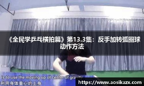 《全民学乒乓横拍篇》第13.3集：反手加转弧圈球动作方法